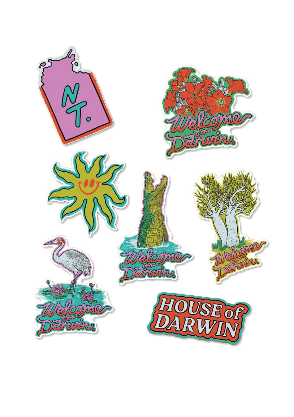 WELCOME TO DARWIN STICKER PACK