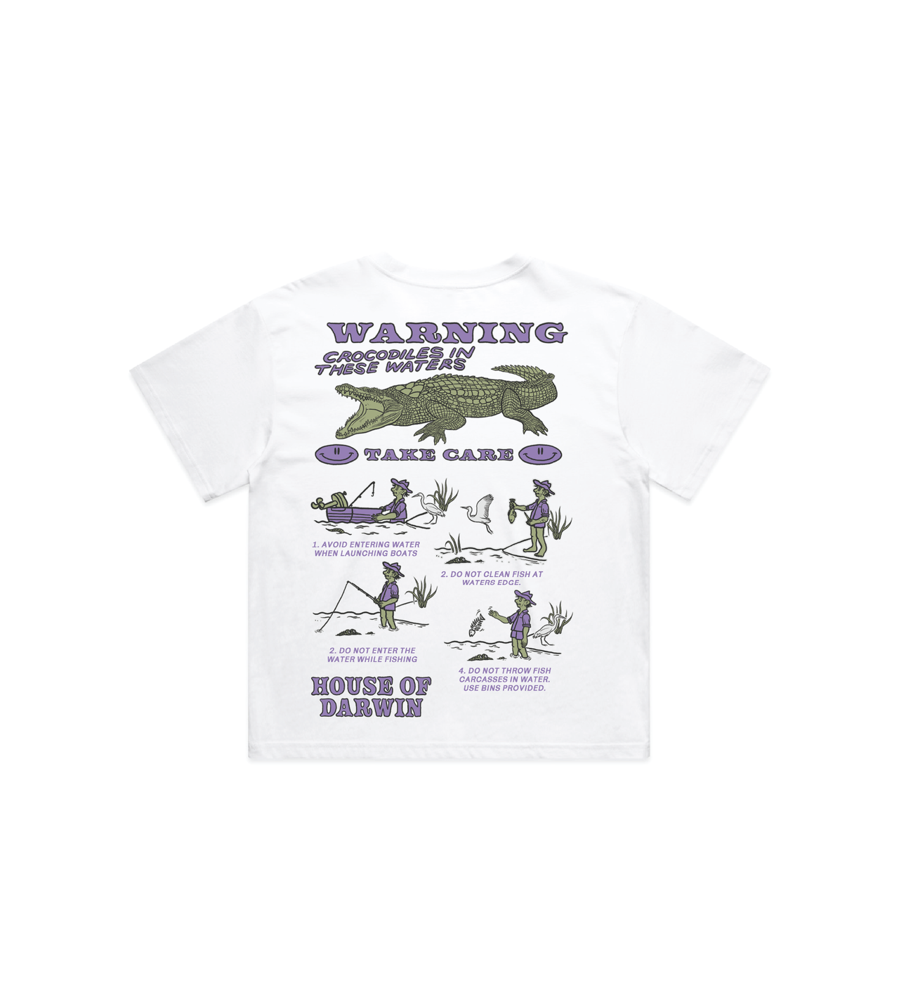 Take Care Crop - White